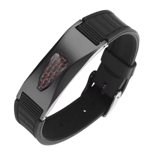 Pulseras deportivas magnéticas de silicona 7 en 1 con imanes energéticos Pulsera de salud impermeable y ajustable para hombres y mujeres