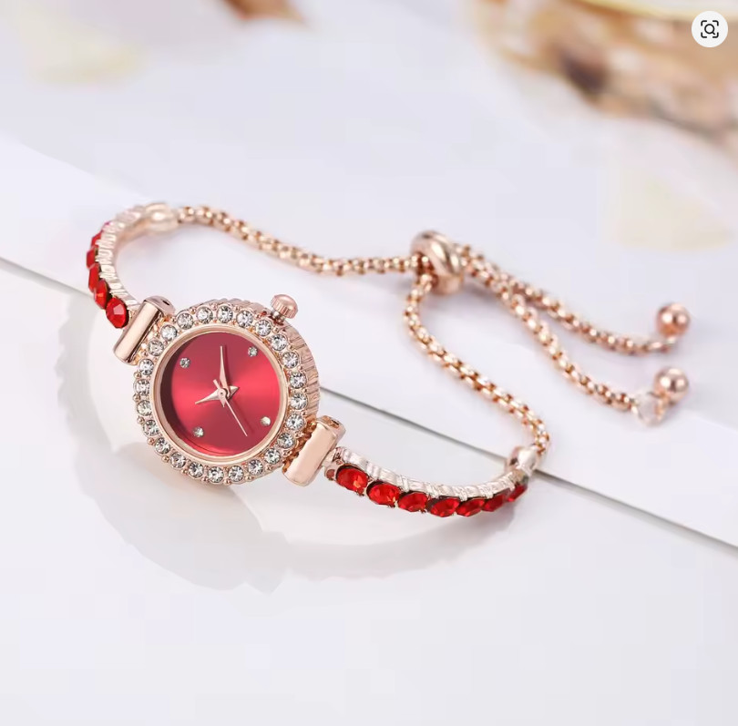 Reloj de cuarzo analógico para mujer, pulsera de esfera pequeña, exquisita, a la moda, caja no incluida
