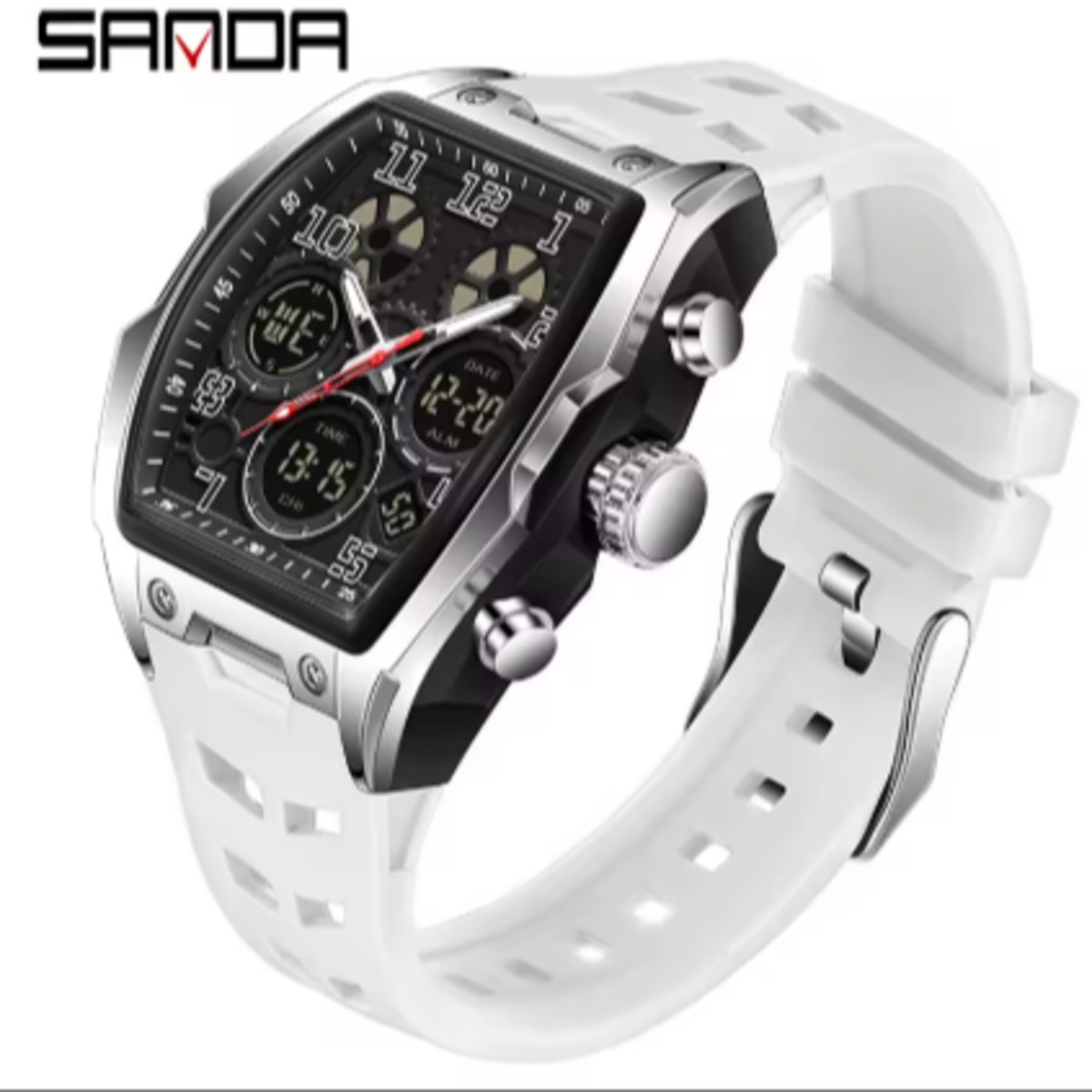 Relojes con pantalla Dual para hombre, reloj de pulsera con banda de silicona militar de lujo de la mejor marca 2025, reloj de pulsera Digital deportivo para hombre