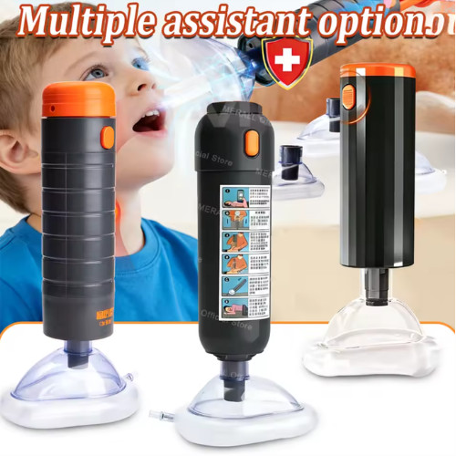 Resucitador de bolsillo portátil Heimlich para adultos y niños, mascarilla de rescate, dispositivo de rescate de asfixia de primeros auxilios