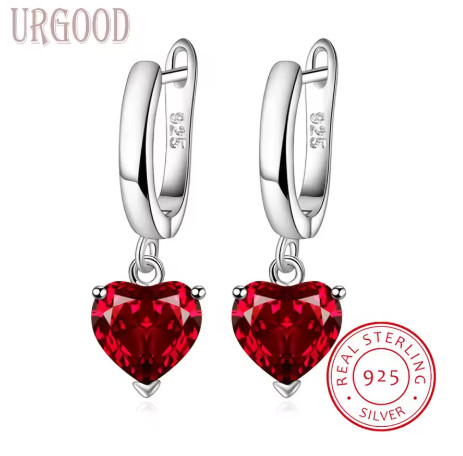 Pendientes colgantes para mujer, joyería de piedras preciosas de topacio azul con peridoto de cristal rojo Natural