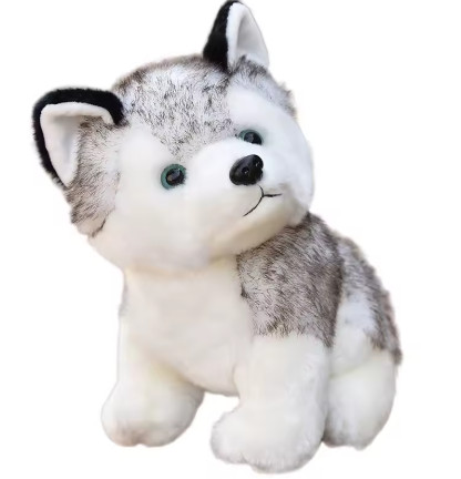 Peluche de cachorro Kawaii, simulación de Husky, lindo peluche de perro Husky, muñeco de peluche, juguetes para niños, regalo de Navidad, regalo de cumpleaños