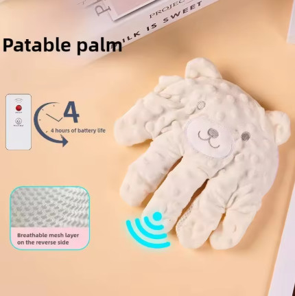 Almohada de palma para bebé recién nacido, ayuda para dormir, palma calmante para bebé, ayuda para dormir, sueño calmante, Control remoto, palma para niños pequeños