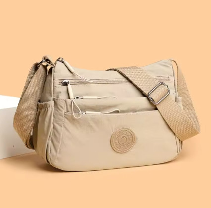 Bolso cruzado de lona de gran capacidad, bolso Oxford, bolso de hombro de moda multicapa para mujer