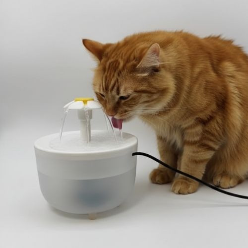 Dispensador de agua para gatos, 1200mL,  bebedero silencioso con USB