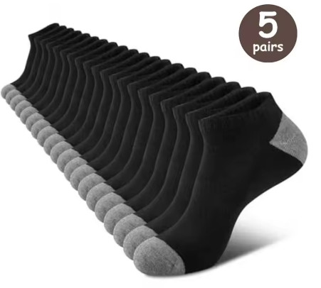 10 pares de calcetines cómodos y transpirables que absorben el sudor a prueba de olores calcetines de Color sólido de corte bajo adecuados para actividades al aire libre