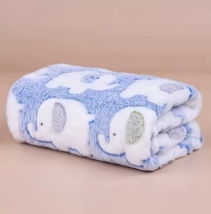 Manta suave y acogedora de elefante de dibujos animados para perros y gatos, manta de franela para cachorros y gatitos, tamaño Universal, regalo de Navidad