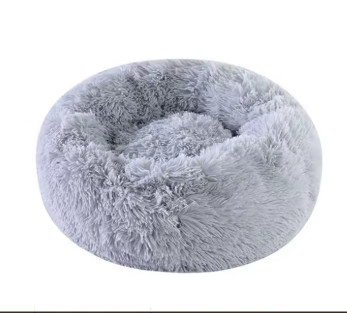 Cama suave para Gato, almohadilla de felpa cálida de piel sintética para perro, cama tranquila, cama redonda de Donut, cómoda para dormir, lavable para perros y gatos pequeños