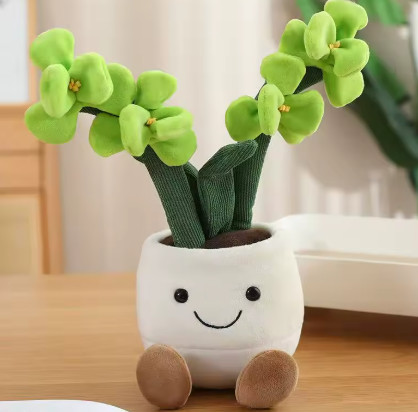 Figura de maceta de 35cm, juguete de peluche relleno de simulación, almohada bonita de anime de dibujos animados, decoración divertida para el hogar, adorno de oficina