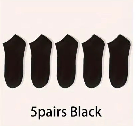 Paquete de 5/10 calcetines tobilleros unisex de ajuste cómodo para todos, transpirables y livianos: ideales para deportes y uso diario