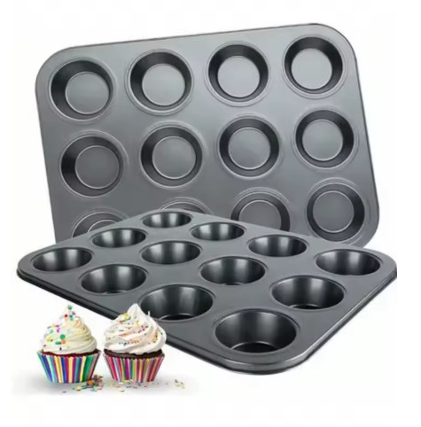 Molde Charola Antiadherente Para 12 Cupcakes ,Muffins, Mantecada Repostería