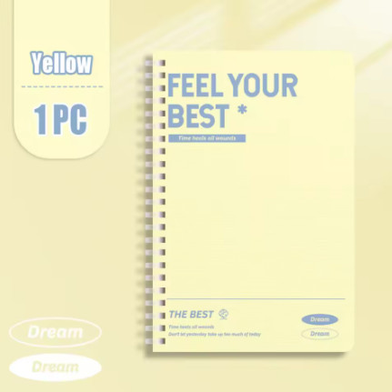 60 hojas/libro A5 cuadernos en espiral páginas perforadas Bloc de notas de Color páginas interiores de línea Horizontal libro de cuentas de mano escuela Oficina