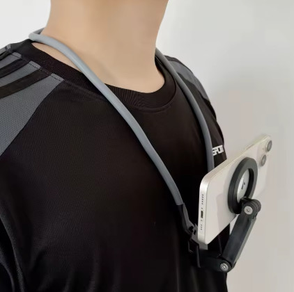 Soporte Magnético para Colgar en el Cuello para iPhone, Soporte para Teléfono Móvil con Función de Trípode, Palo para Selfies y Videos, Compatible con Magsafe