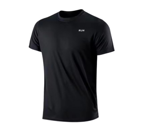 Camiseta de manga corta de secado rápido para hombre, camisa deportiva de gimnasio para correr, absorbe la humedad, cuello redondo, entrenamiento, ejercicio, gimnasio, Tops ligeros