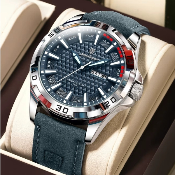 Reloj de pulsera POEDAGAR Original para hombre, Reloj de lujo resistente al agua con fecha luminosa y semana para hombre