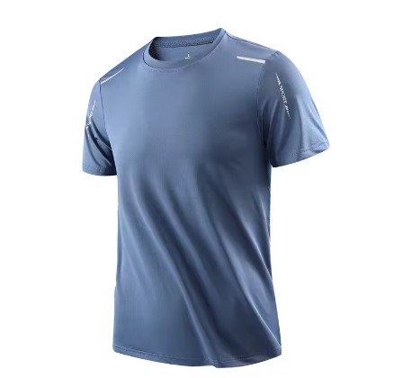 CHRLCK-camisetas de secado rápido para correr para hombre, camisetas transpirables para senderismo y pesca, Camisa corta para deportes al aire libre de elasticidad suave, verano