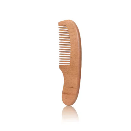 Peine cepillo de madera de lana para bebé recién nacido, cepillo de pelo para recién nacido, masajeador de cabeza infantil, peine portátil para bebé, cepillo de baño para el pelo