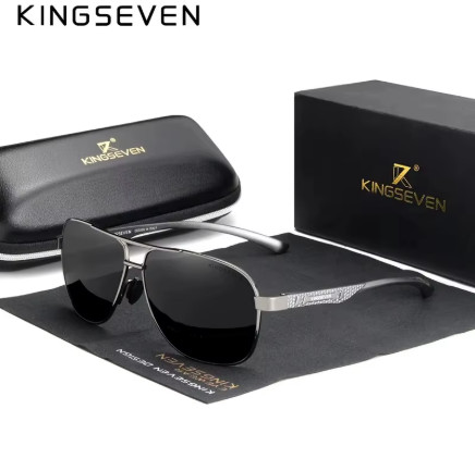 KINGSEVEN gafas de sol polarizadas de aluminio para hombre, lentes UV400 HD, protección ocular piloto, gafas fotocromáticas para mujer, gafas de visión nocturna