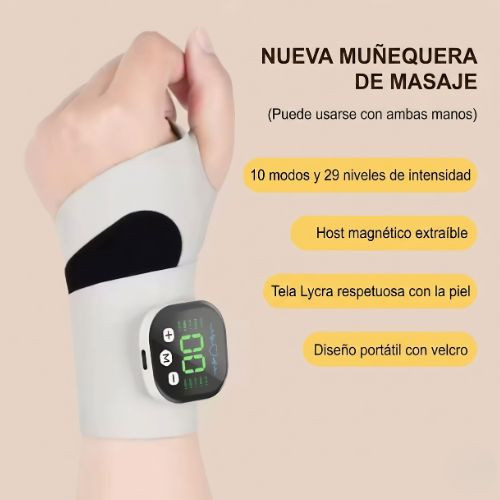 Masajeador de muñeca de mano inalámbrico eléctrico