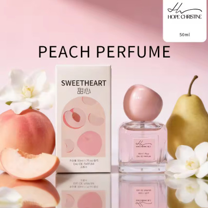 HOPE CHRISTINE Perfume Peach Eau De Parfum para Mujer 50ML, Larga Duración, Elegante Regalo para Cumpleaños y Día de San Valentín