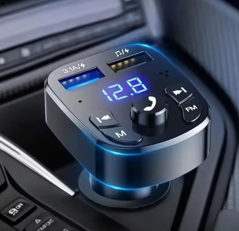 Reproductor de MP3 para coche 3.1A, adaptador de cargador de teléfono rápido USB Dual para coche, Bluetooth 5,0, transmisor FM, receptor, unidad Flash USB, Kit de enchufe para coch