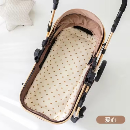 Cojín para asiento de cochecito de bebé con oso de dibujos animados, cojín suave de algodón para asiento de coche para recién nacido, colchón para cochecito infantil, accesorios