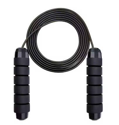 Cuerda de saltar de alambre de velocidad sin enredos ajustable con rodamientos de bolas, entrenamiento con mangos de espuma para entrenamiento físico en casa y cuerpo delgado