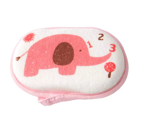 Esponja de baño de ducha de algodón para niños, toalla de baño de elefante de dibujos animados para frotar, cepillos de baño para recién nacidos, esponja suave