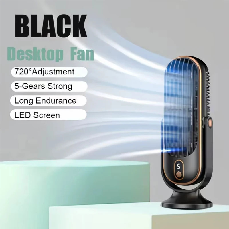 Ventilador de Escritorio Portátil Mejorado con Batería Grande y Doble Motor, para Oficina