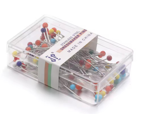 Alfileres de cabeza de bola de Color, alfileres de costura de cabeza grande de perlas de acero inoxidable para suministros de posicionamiento de ropa, herramientas de sumi