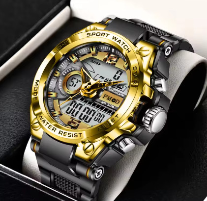 Reloj de pulsera Digital militar de acero para hombre, reloj de cuarzo LED, reloj deportivo, relojes grandes para hombre, relojes masculinos