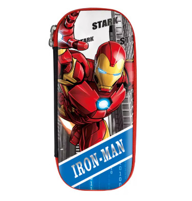 Estuche de lápices para estudiantes de Disney, Capitán América, Iron Man, Spiderman, nuevo estuche de lápices de gran capacidad con dibujos animados