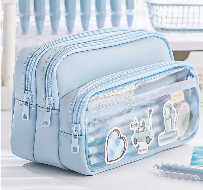 Estuche Grande de Moda con Diseño Multifuncional para Almacenamiento, Ideal para Estudiantes, Niñas y Niños