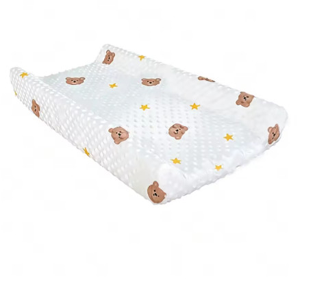 1 almohadilla para cambiar pañales de bebé, material ultra suave 3D, estampado de animales lindos, lavable y duradero, adecuado para recién nacidos, cunas, cochecitos