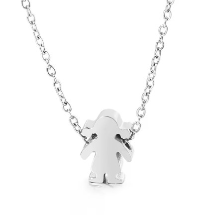 Colgante para niño y niña, collar para mujer, nombre, fecha, joyería familiar para niños, joyería grabada de acero inoxidable de Color dorado